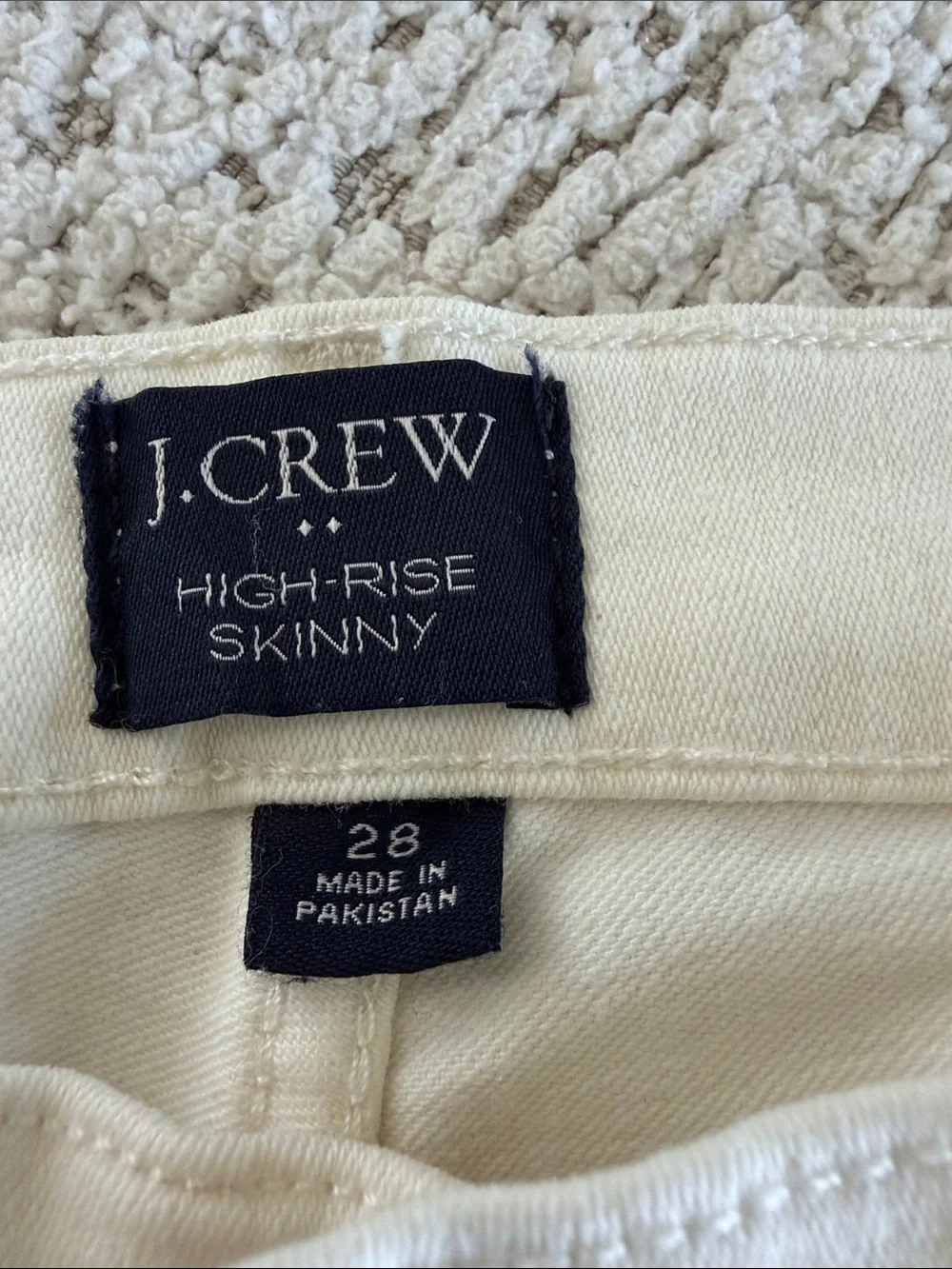 J. Crew Cream Straight-Leg Jeans